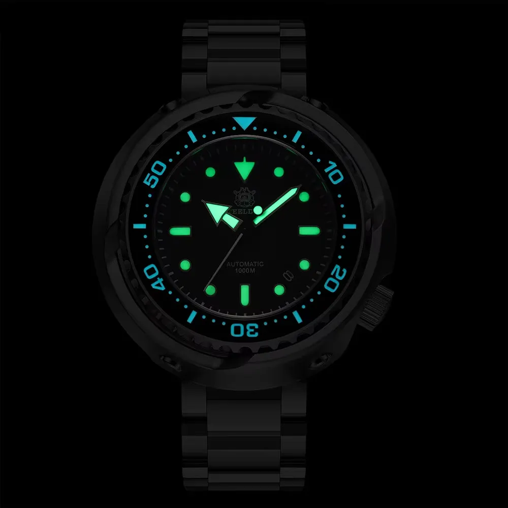 Brand Watch SD1978 Oversize 53.6Mm Stainless Steel Wristwatch 1000M Waterproof NH35 Automatic Big Tuna Can Dive Watch