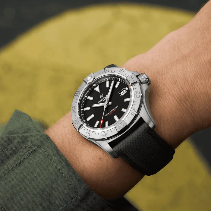 Breitling Avenger Automatic 42mm Watch with Black Strap