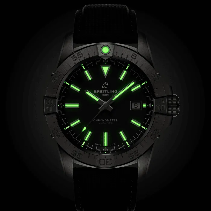 Breitling Avenger Automatic 42mm Watch with Black Strap