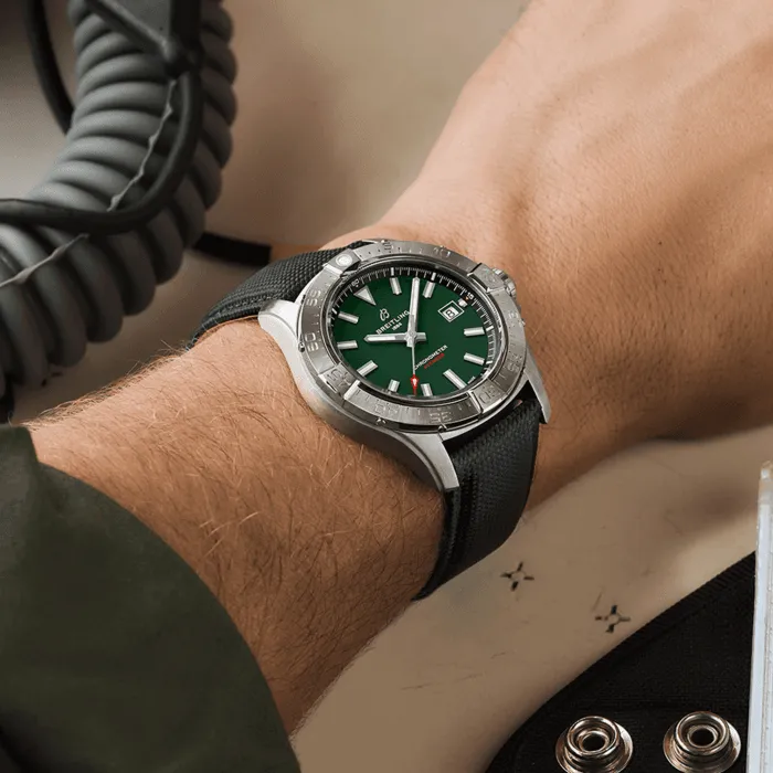 Breitling Avenger Automatic 42mm Watch with Green Strap