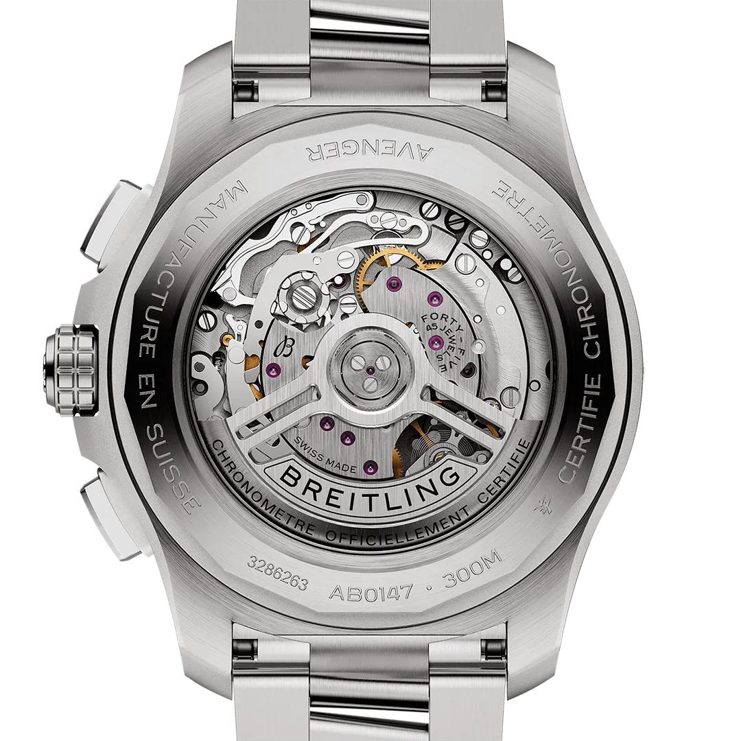 Breitling Avenger B01 Chronograph 44 Watch with Stainless Steel Bracelet