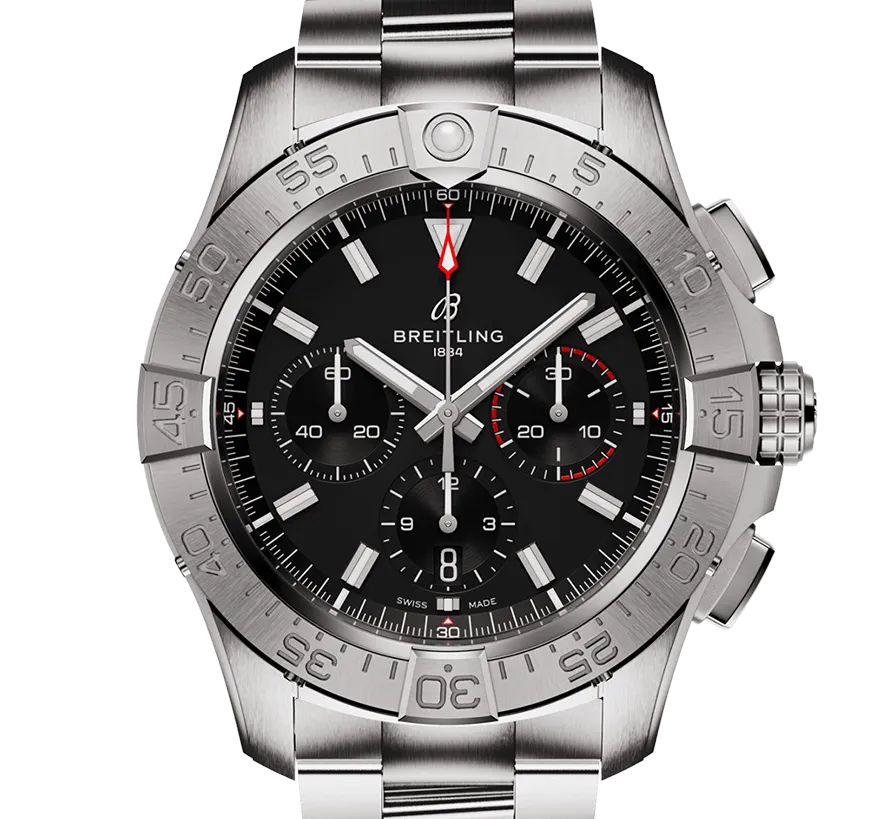 Breitling Avenger B01 Chronograph 44 Watch with Stainless Steel Bracelet