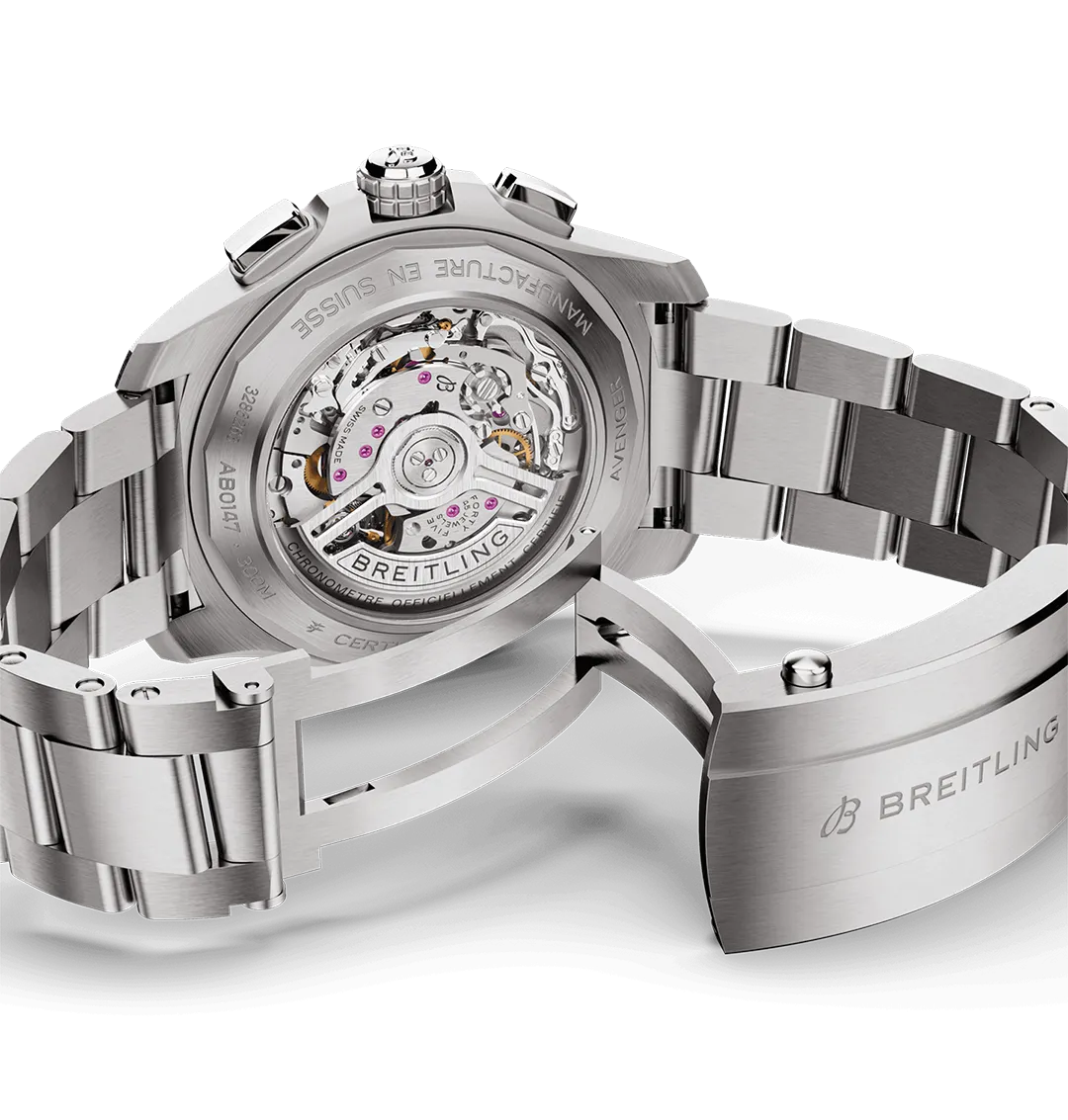 Breitling Avenger B01 Chronograph 44 Watch with Stainless Steel Bracelet