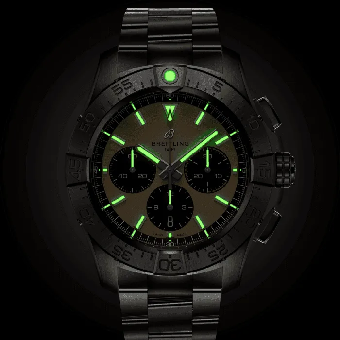 Breitling Avenger B01 Chronograph 44mm Watch with Beige Dial