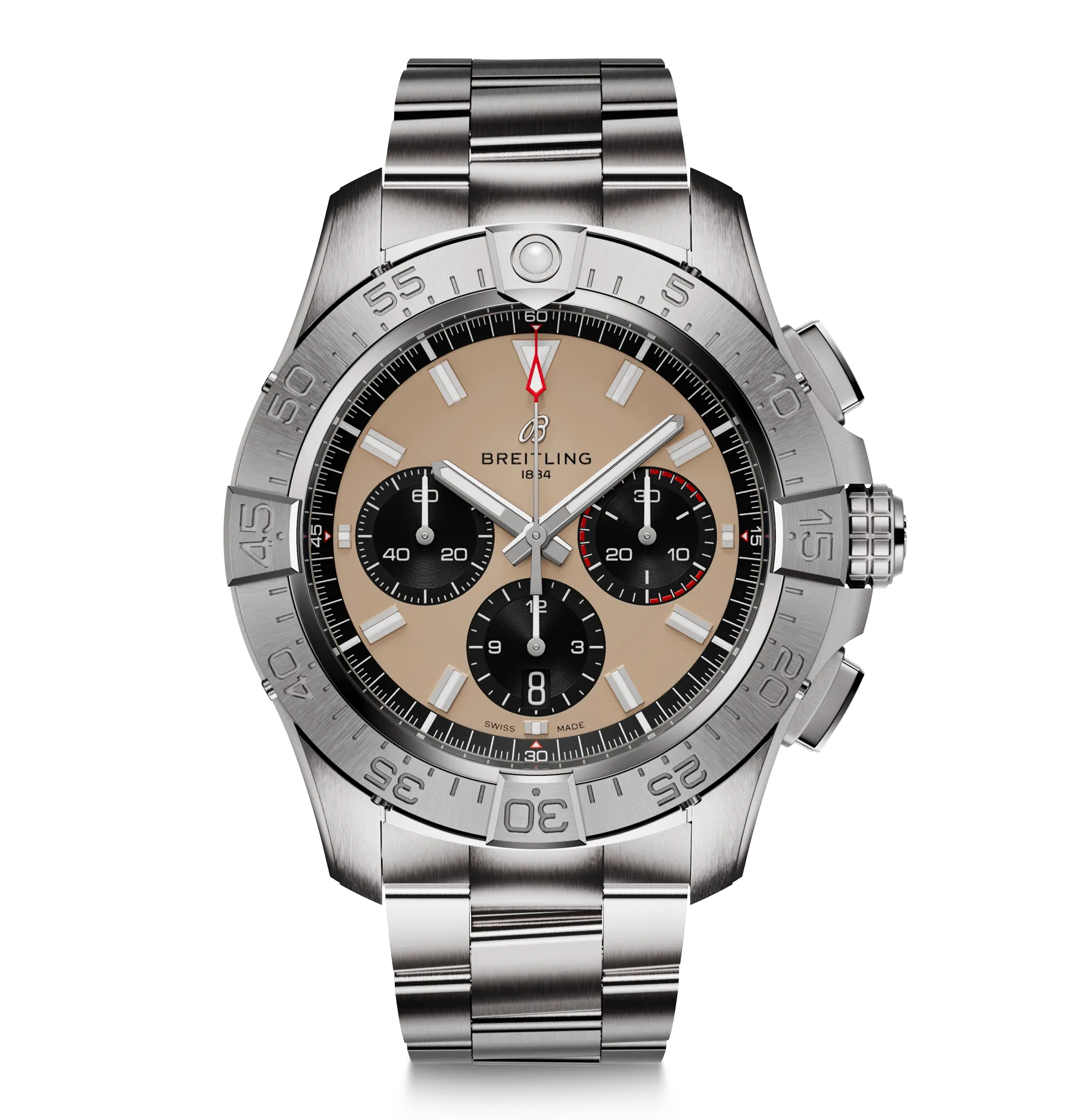Breitling Avenger B01 Chronograph 44mm Watch with Beige Dial