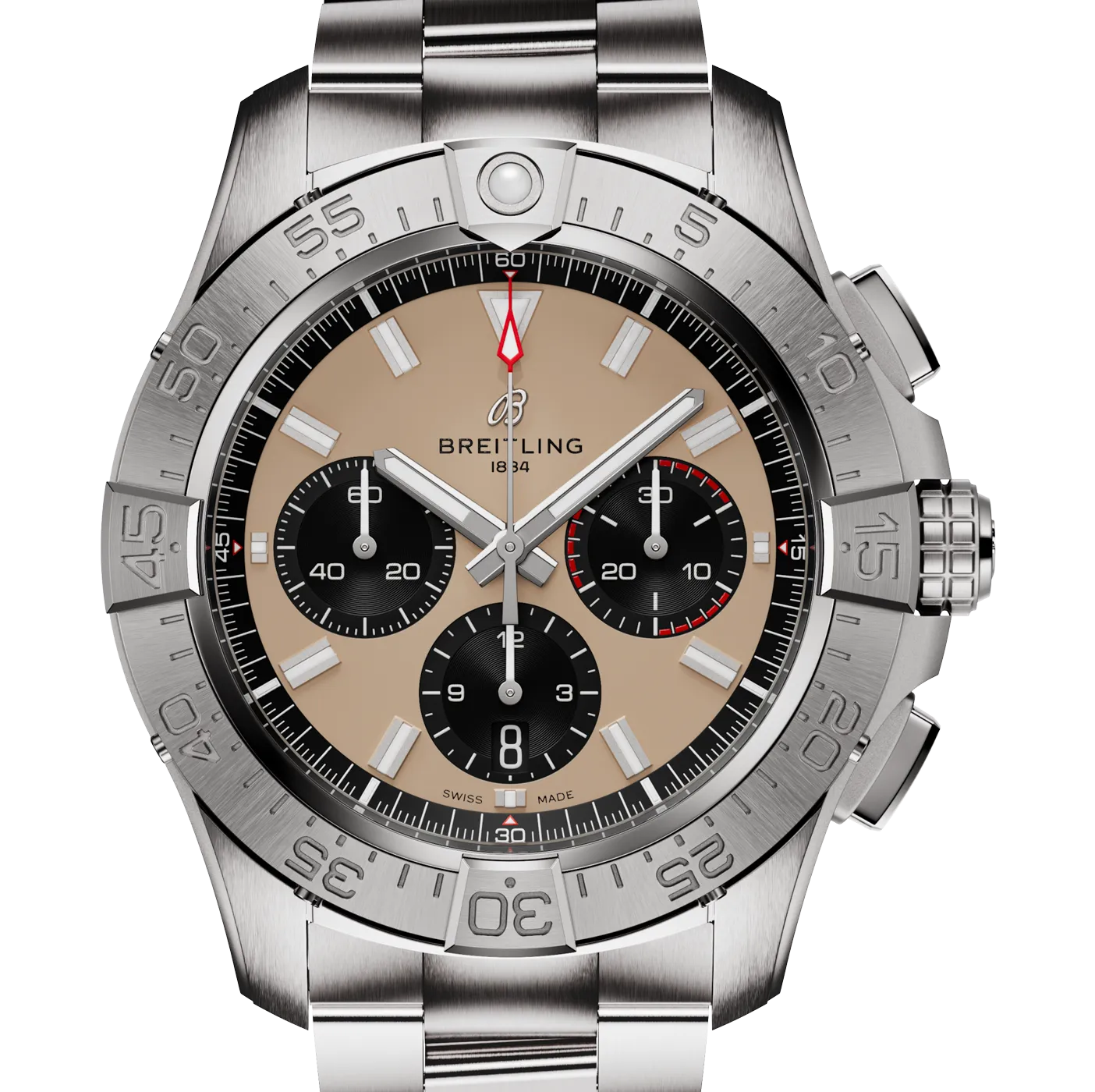 Breitling Avenger B01 Chronograph 44mm Watch with Beige Dial