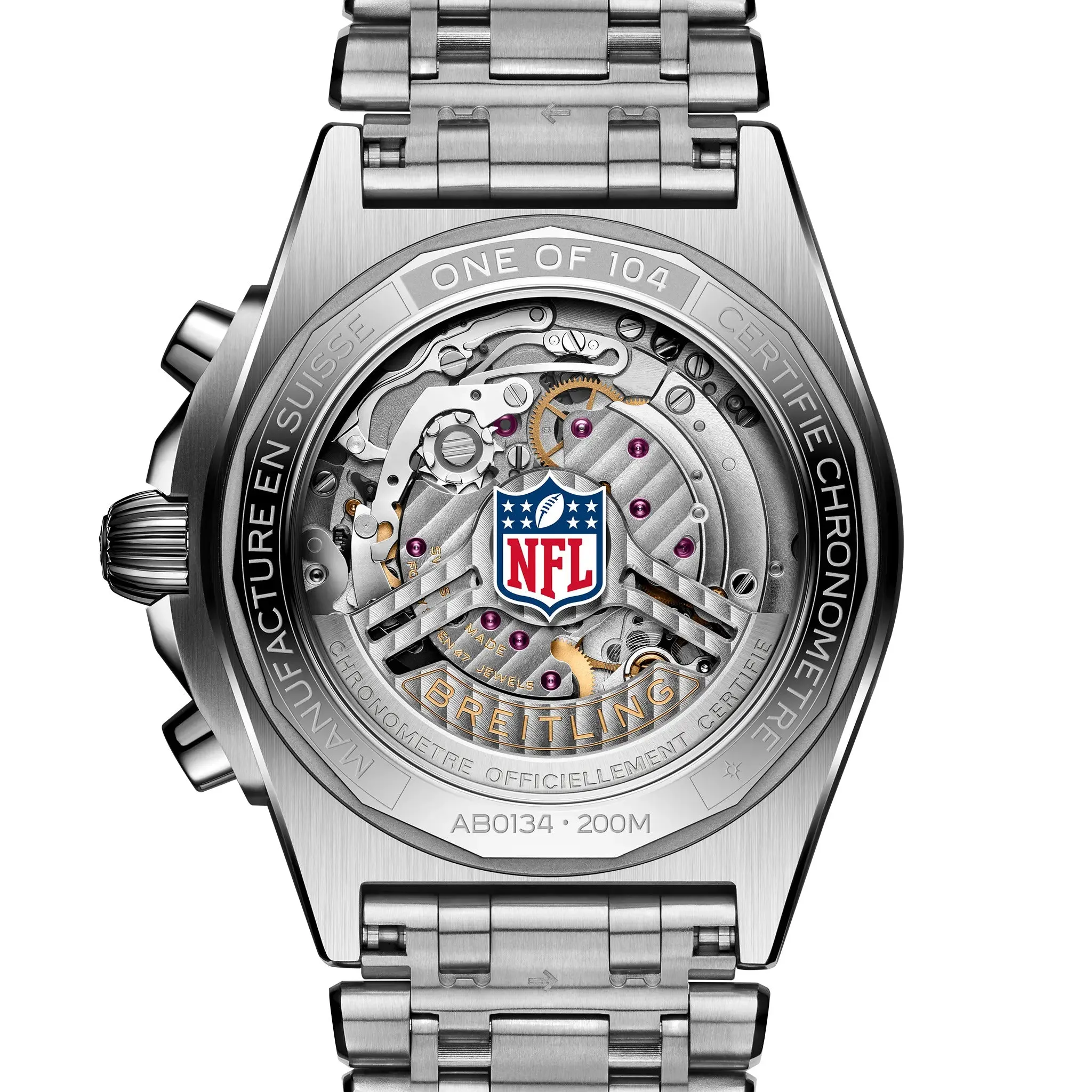 Breitling Chronomat B01 42 NFL Tennessee Titans Edition with Stainless Steel Bracelet