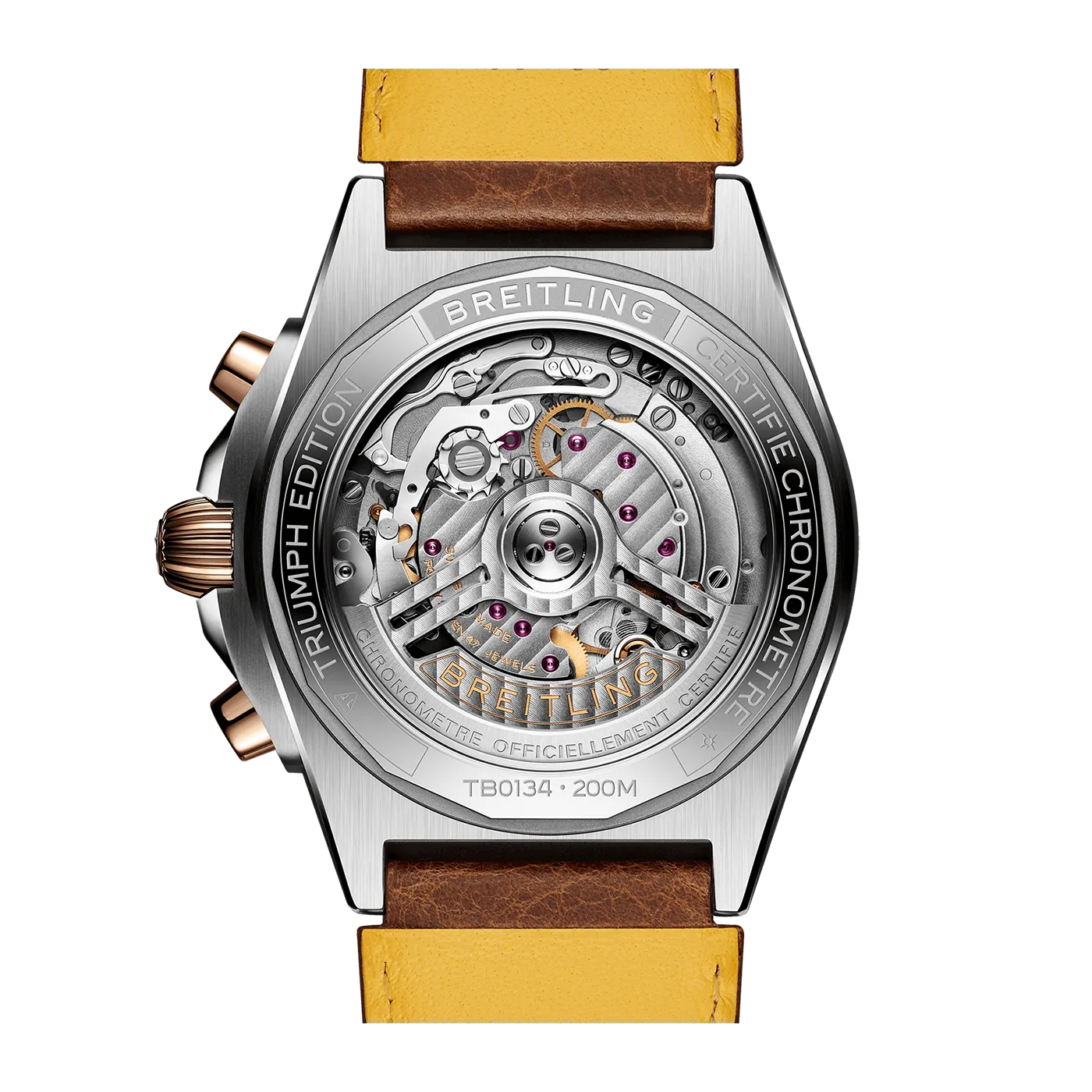 Breitling Chronomat B01 42 Triumph Watch with Brown Leather Strap