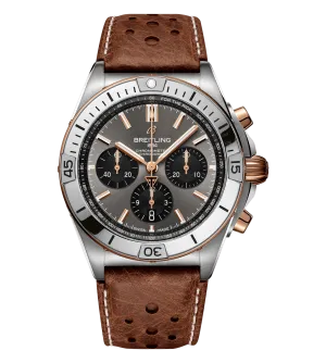 Breitling Chronomat B01 42 Triumph Watch with Brown Leather Strap