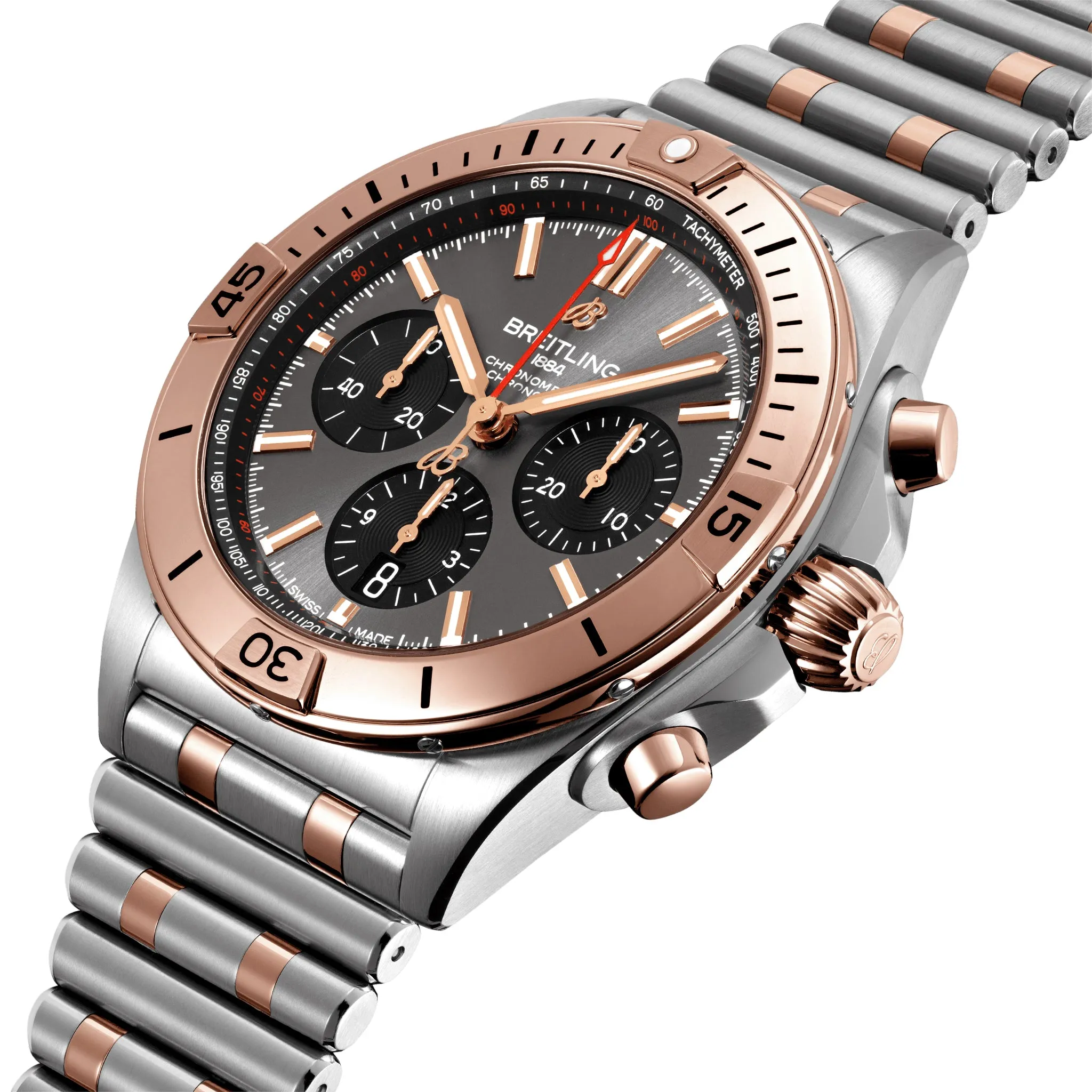 Breitling Chronomat B01 Chronograph 42 Steel & 18K Red Gold with Anthracite Dial