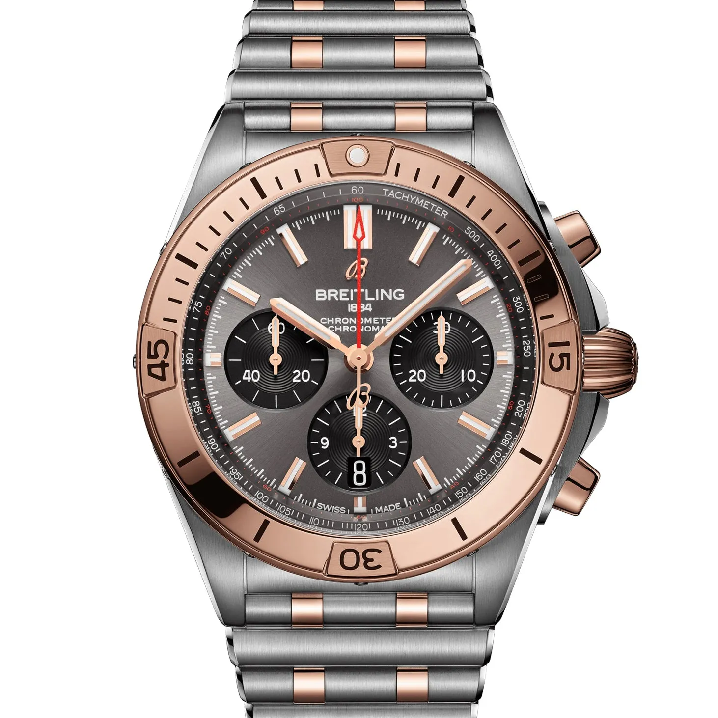 Breitling Chronomat B01 Chronograph 42 Steel & 18K Red Gold with Anthracite Dial