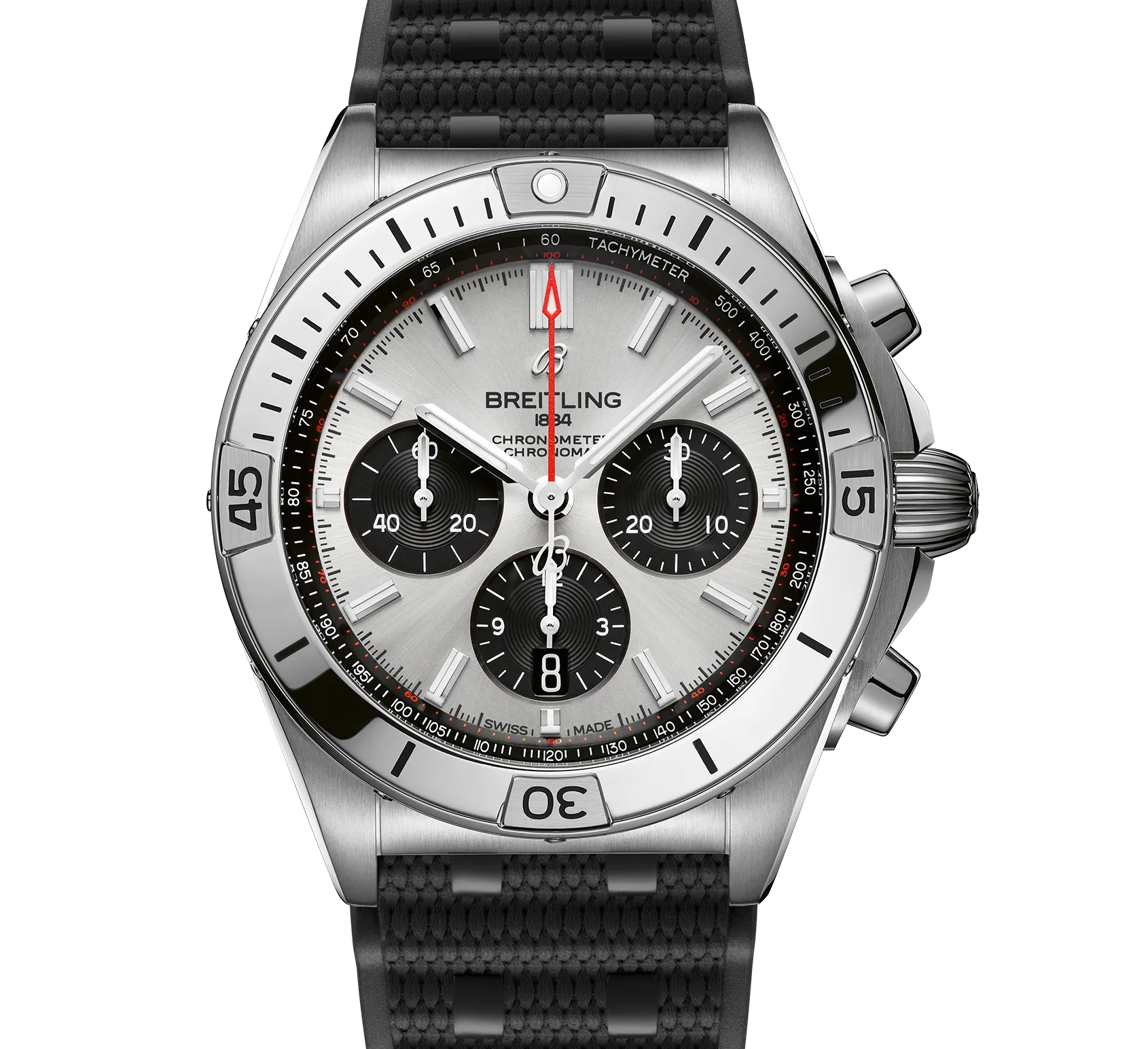 Breitling Chronomat B01 Chronograph 42 Watch with Silver Dial