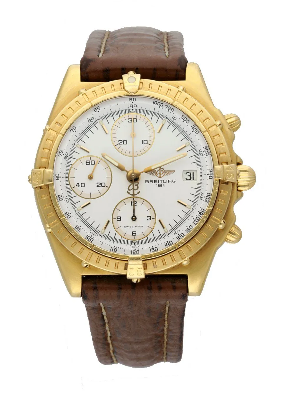 Breitling Chronomat K13048 18K Yellow Gold Men's Watch