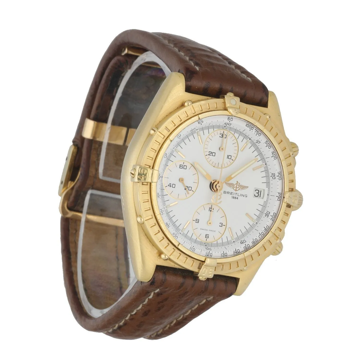 Breitling Chronomat K13048 18K Yellow Gold Men's Watch