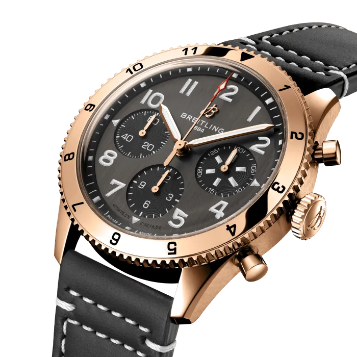 Breitling Classic AVI Chronograph 42 P-51 Mustang Watch with Black Dial