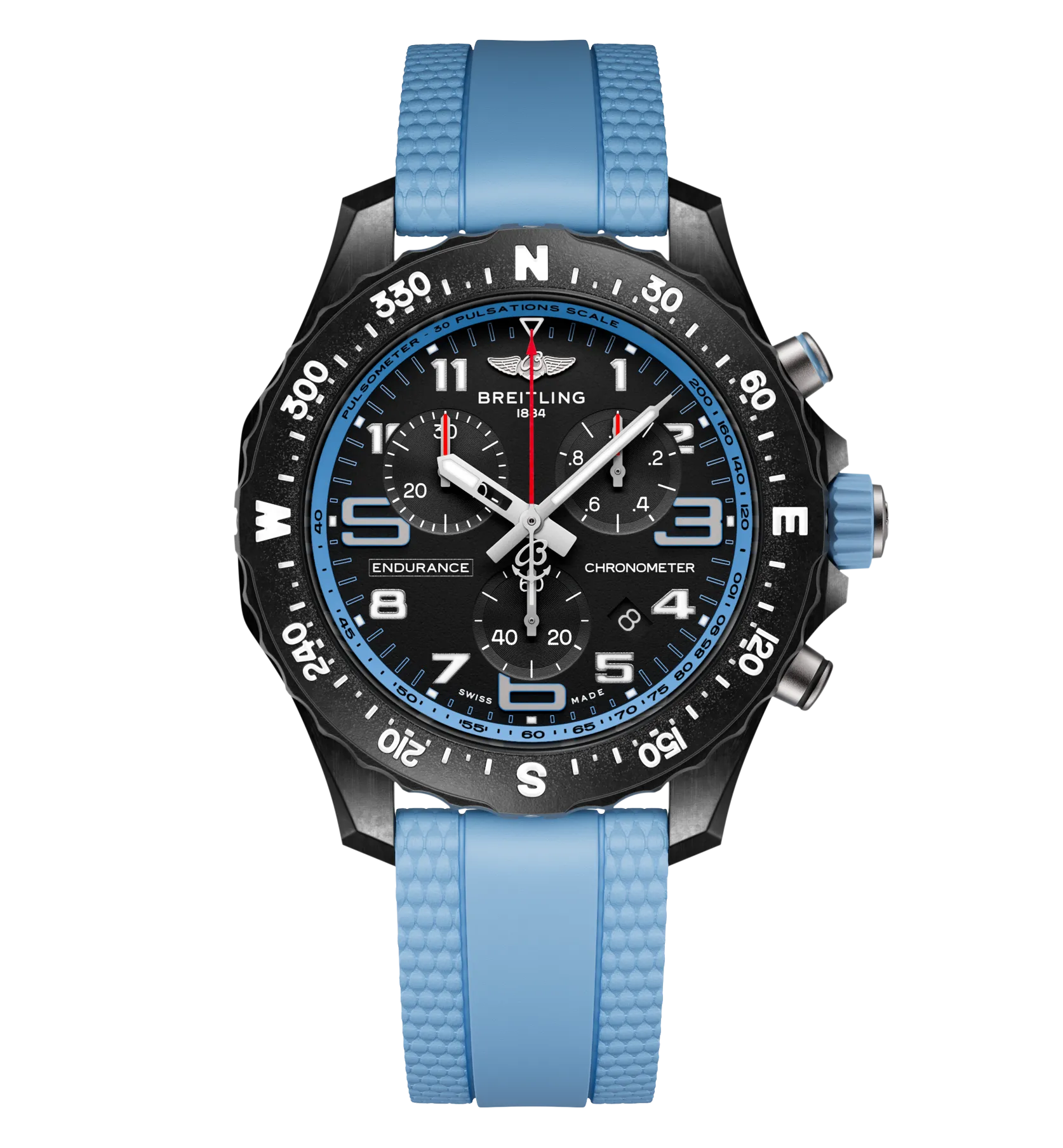 Breitling Endurance Pro 38 Watch with Baby Blue Strap
