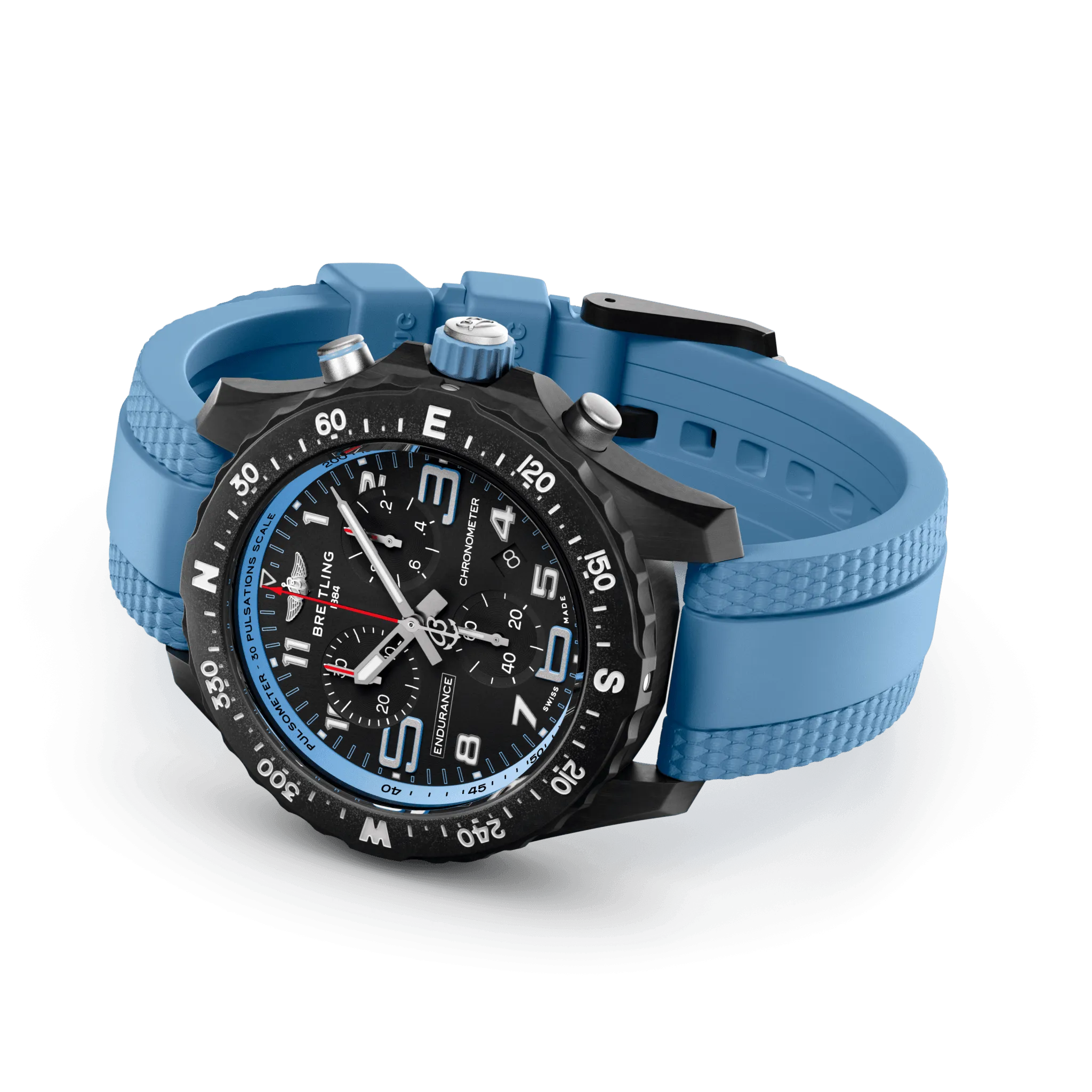 Breitling Endurance Pro 38 Watch with Baby Blue Strap