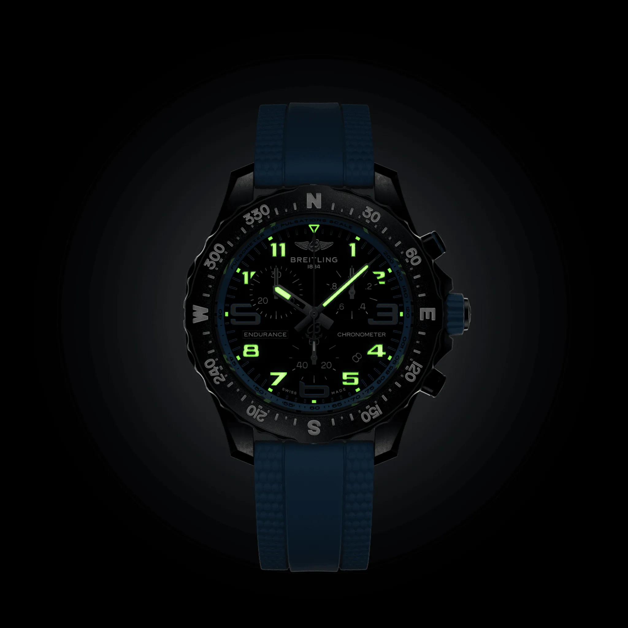 Breitling Endurance Pro 38 Watch with Baby Blue Strap