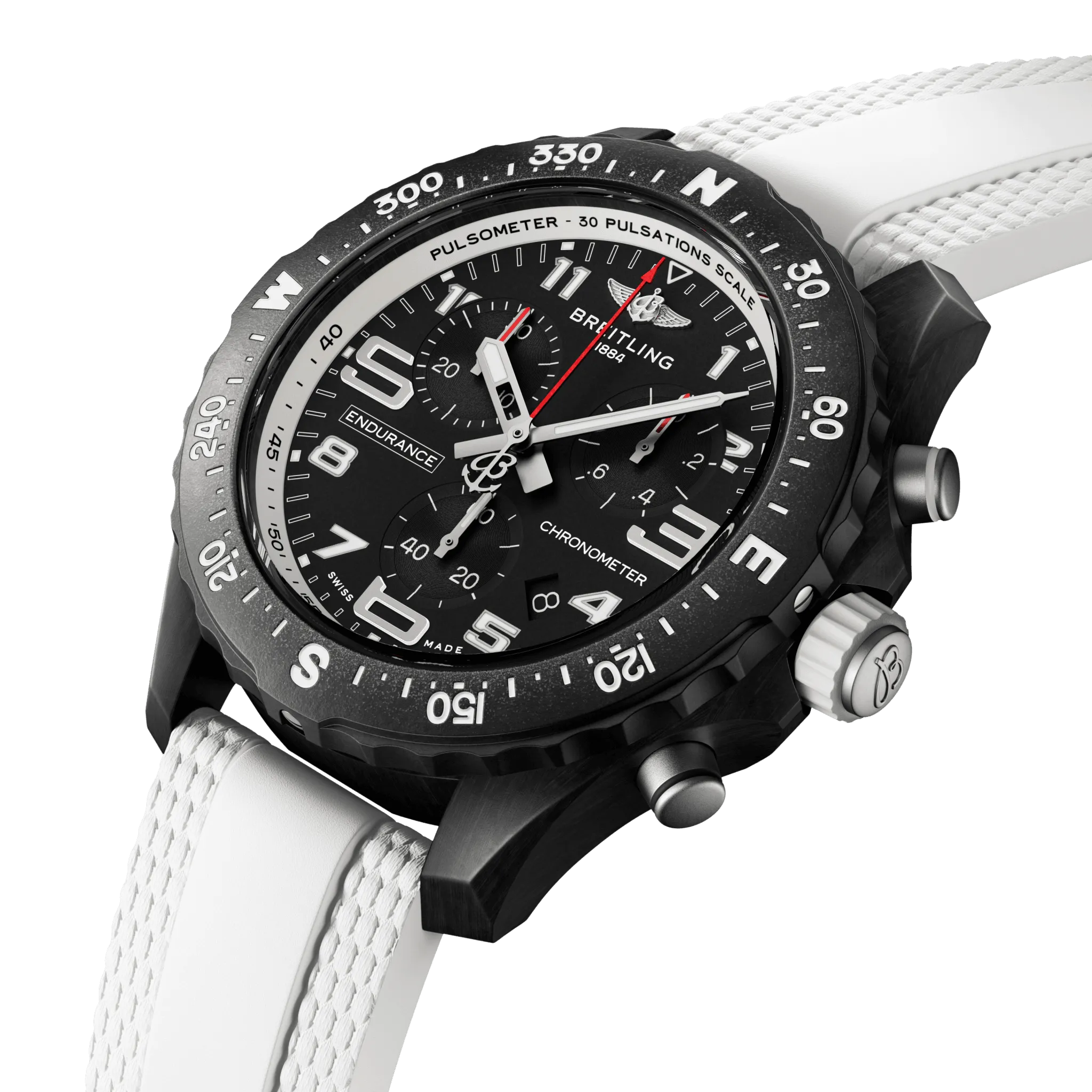 Breitling Endurance Pro 38 Watch with White Strap