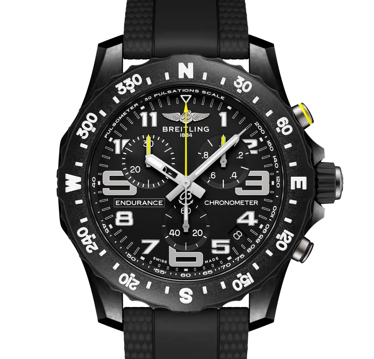 Breitling Endurance Pro 44 Watch with Black Rubber Strap