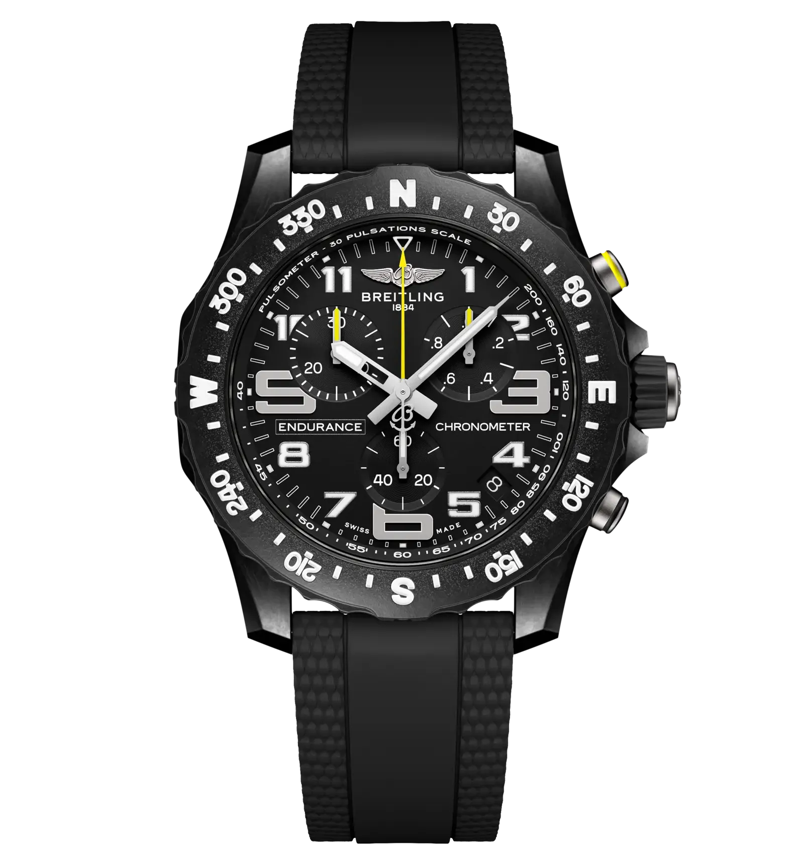 Breitling Endurance Pro 44 Watch with Black Rubber Strap