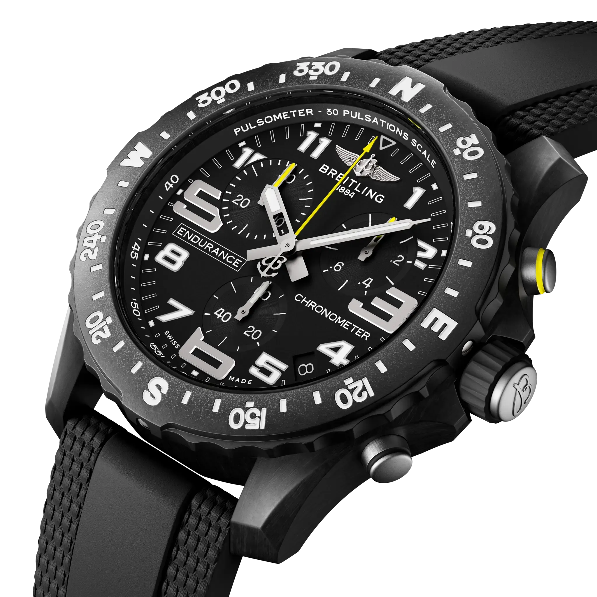 Breitling Endurance Pro 44 Watch with Black Rubber Strap