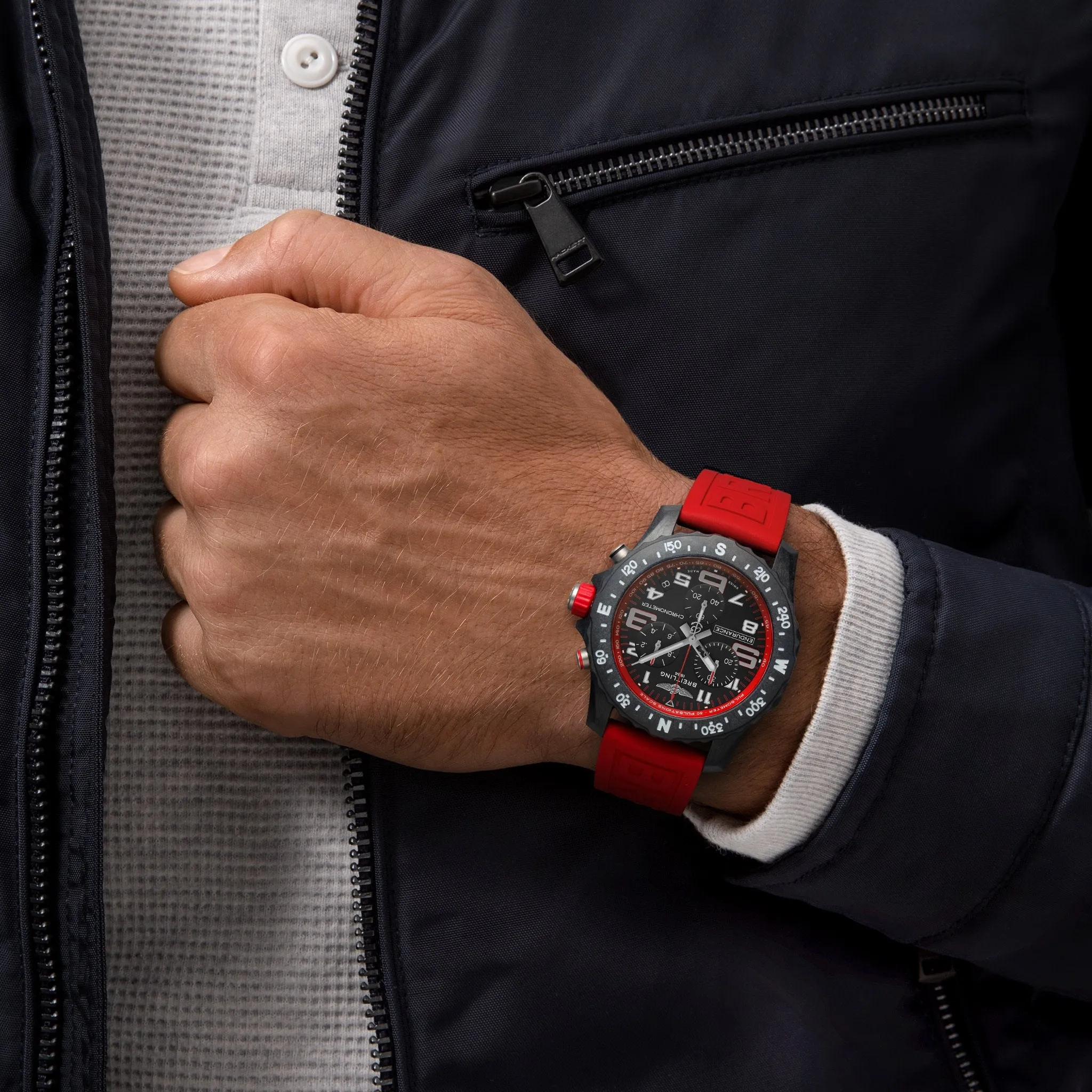 Breitling Endurance Pro 44 with Red Strap