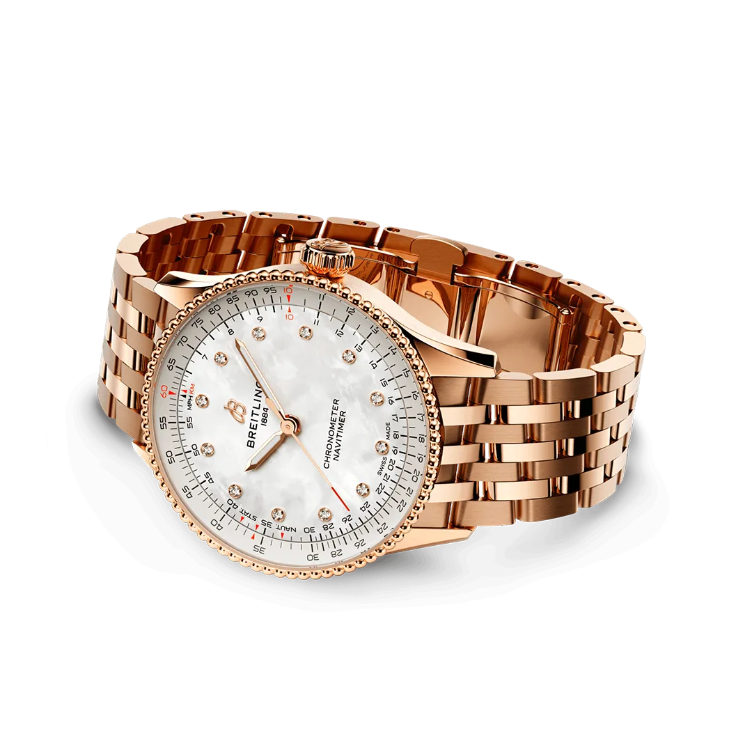 Breitling Navitimer Automatic 36 Watch with Mother of Pearl Dial