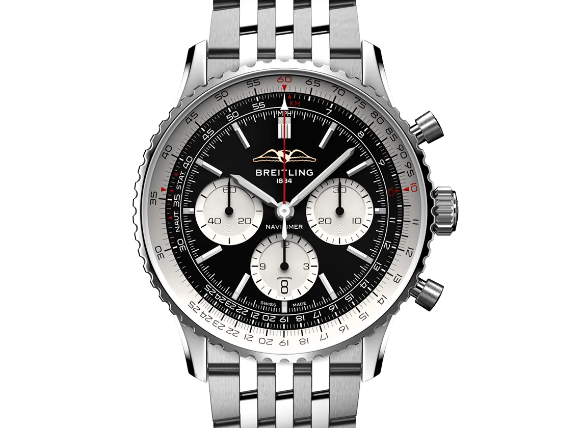 Breitling Navitimer B01 Watch with Black Dial, 43mm