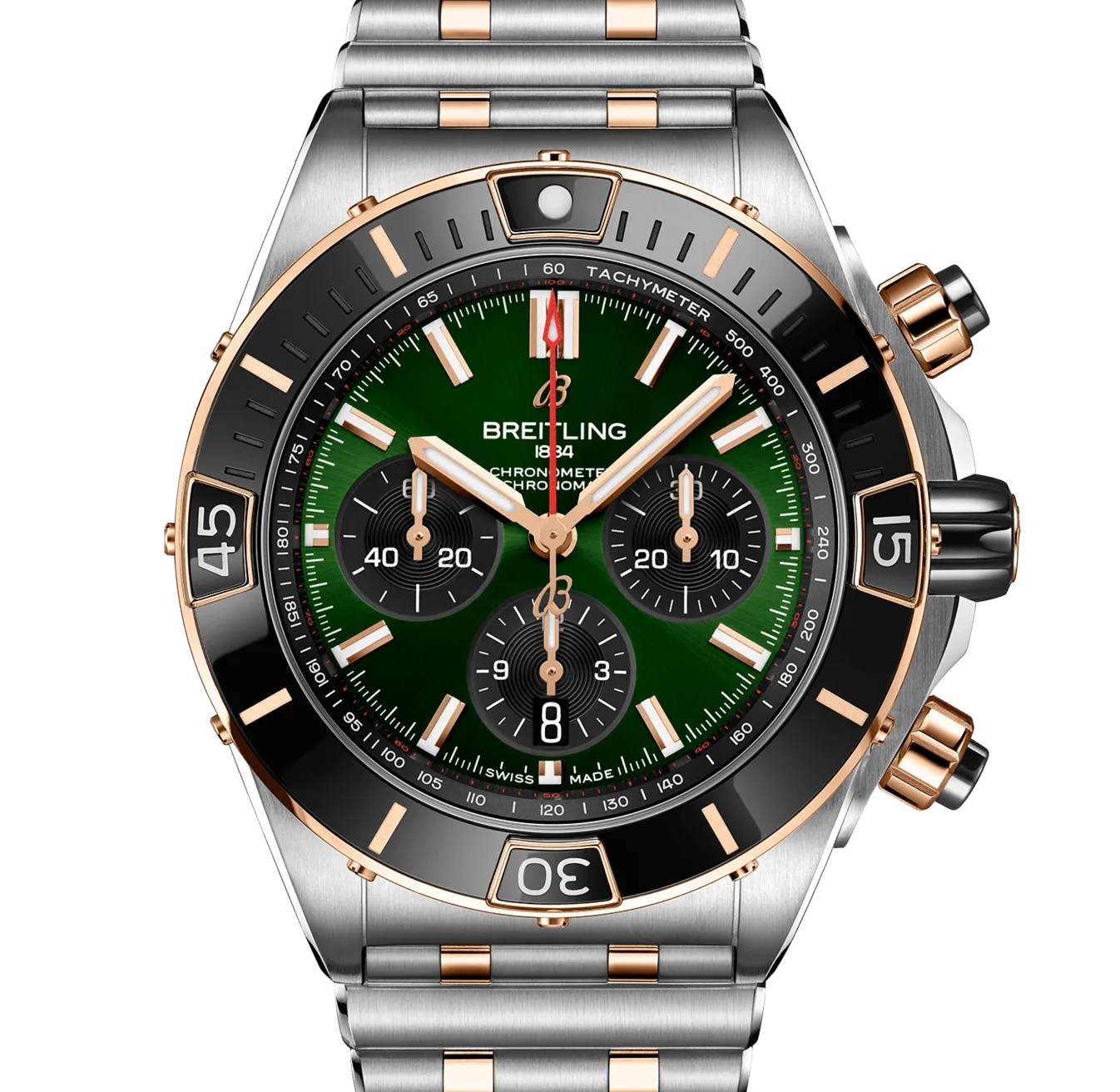 Breitling Super Chronomat B01 44 Watch with Green Dial