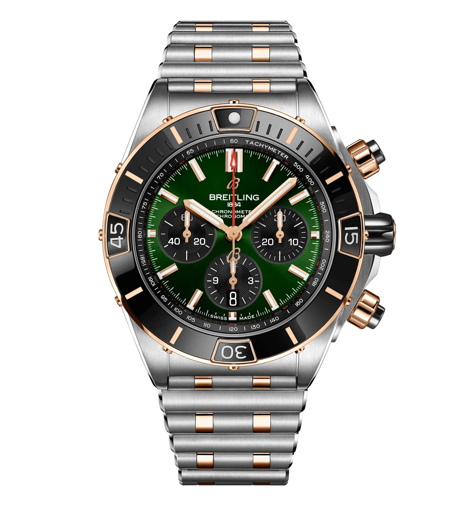 Breitling Super Chronomat B01 44 Watch with Green Dial