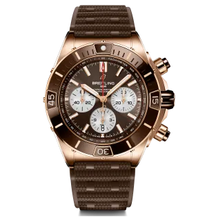 Breitling Super Chronomat B01 44 with Brown Rubber Strap