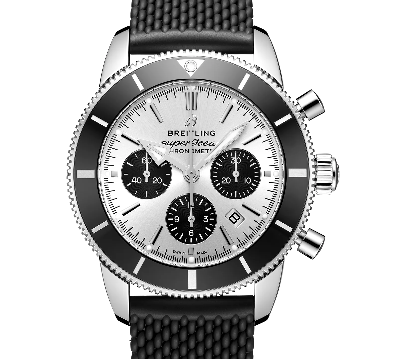 Breitling Superocean Heritage B01 Chronograph 44 Watch with Silver Dial