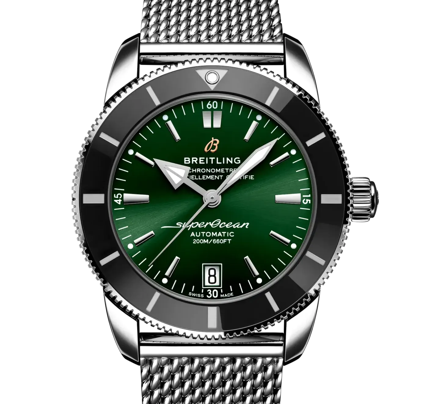 Breitling Superocean Heritage B20 Automatic 42 Watch with Green Dial