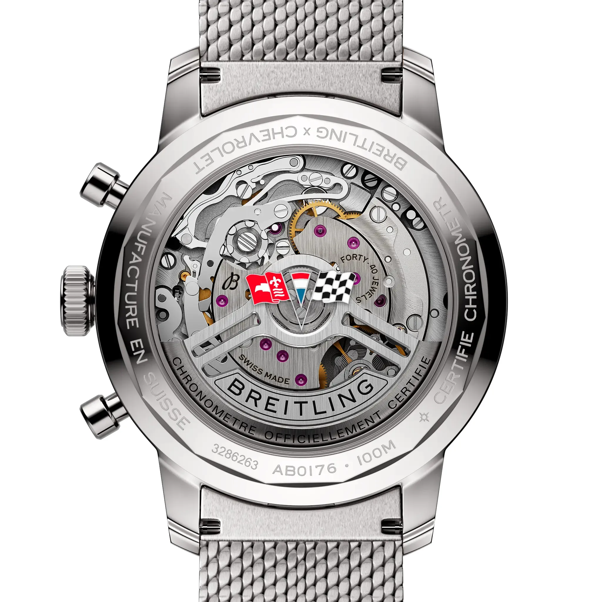 Breitling Top Time B01 Chevrolet Corvette Watch with Red Dial