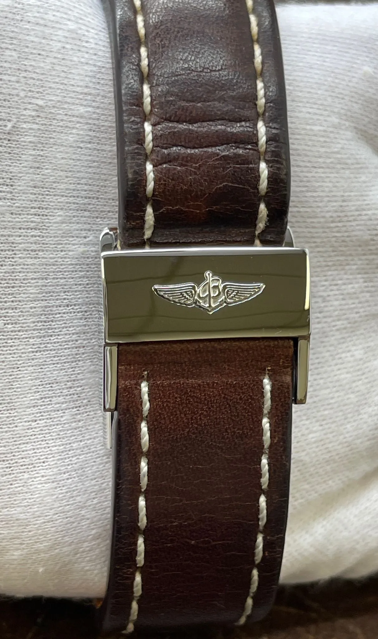 Breitling Transocean Chronograph 1915 AB1411 Silver Dial Manual Wind Men's Watch