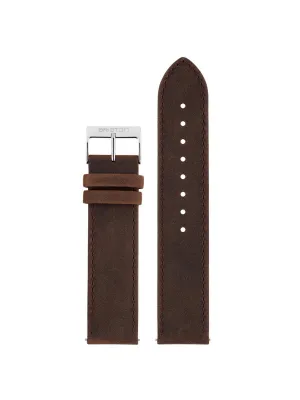 Briston 2-Part Vintage Leather Strap Chocolate Polished Steel 20mm