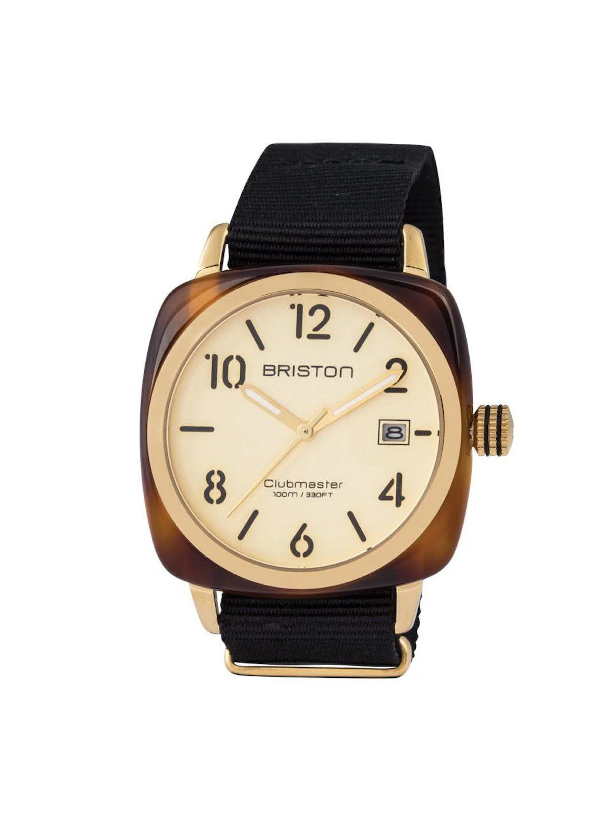 Briston Clubmaster Classic Acetate HMS Gold PVD Champagne Dial 40mm