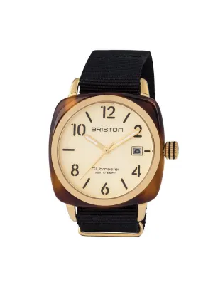 Briston Clubmaster Classic Acetate HMS Gold PVD Champagne Dial 40mm