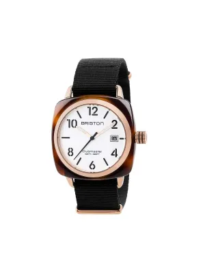 Briston Clubmaster Classic Acetate HMS Gold White Dial and Rose Gold 40mm