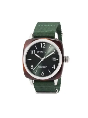 Briston Clubmaster Classic Acetate HMS Tortoise Shell Green Sunray Dial 40mm