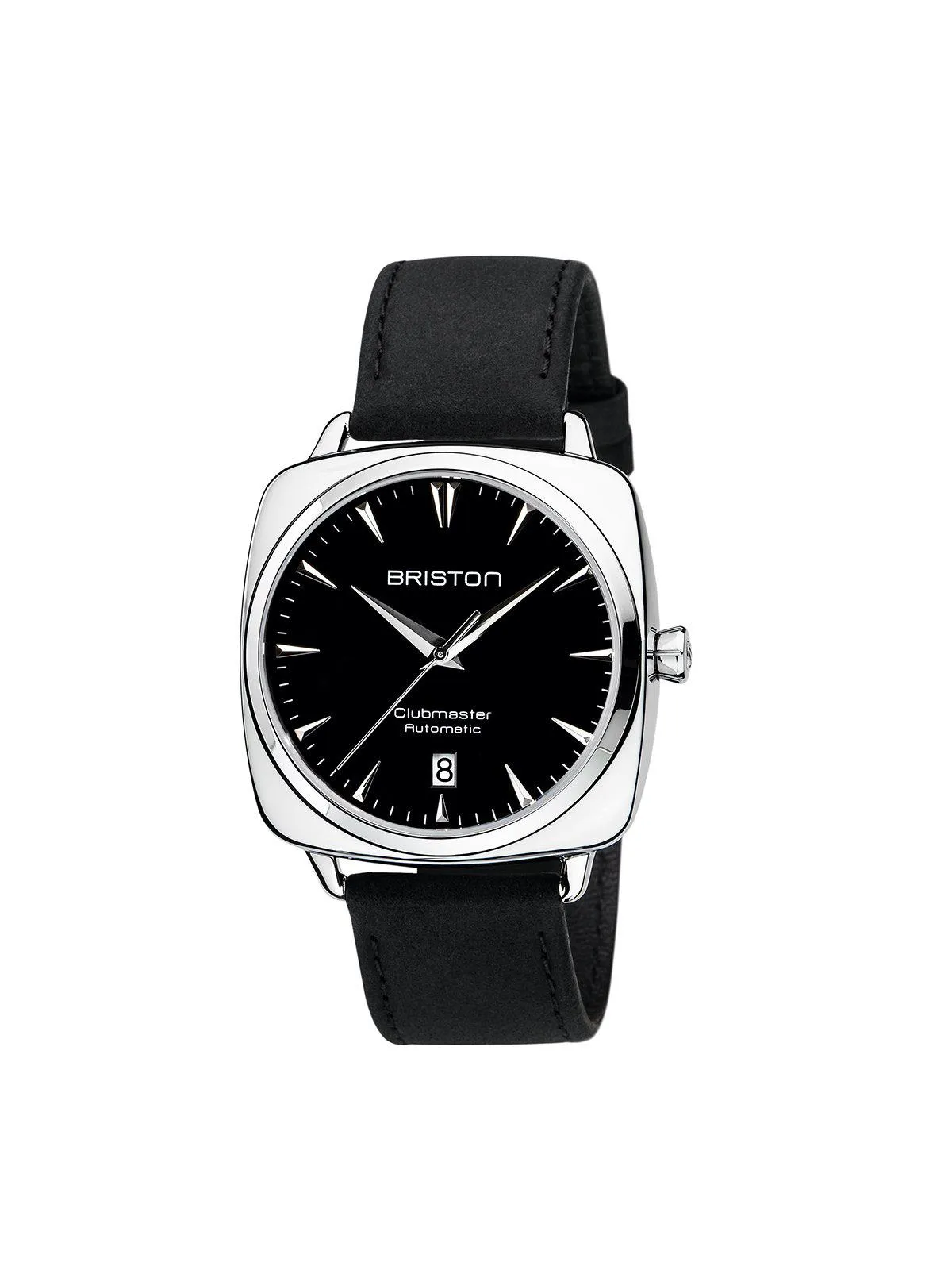 Briston Clubmaster Iconic Steel Automatic HMS Date Black Dial 40mm