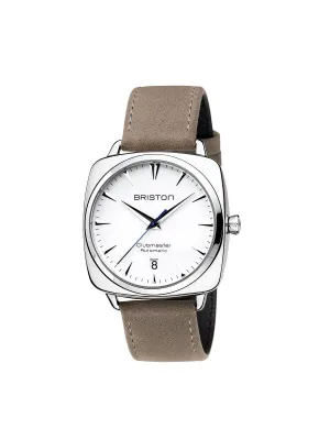 Briston Clubmaster Iconic Steel Automatic HMS Date White Dial 40mm