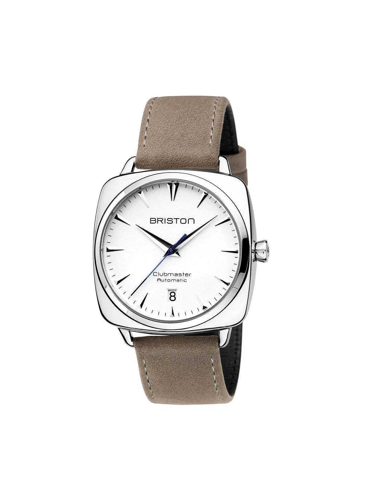 Briston Clubmaster Iconic Steel Automatic HMS Date White Dial 40mm