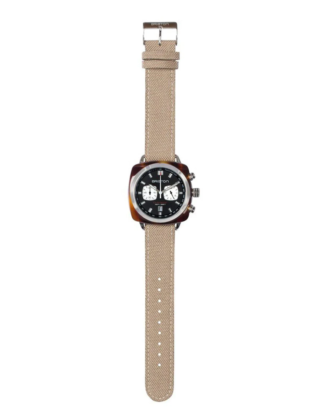Briston Clubmaster Sport Acetate Chronograph Khaki With Black Dial 42mm