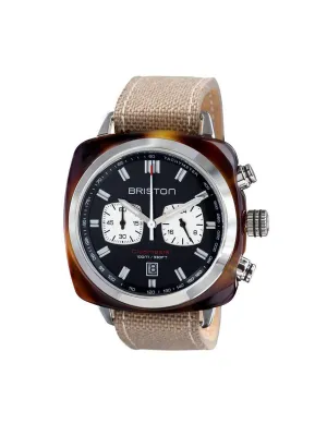 Briston Clubmaster Sport Acetate Chronograph Khaki With Black Dial 42mm