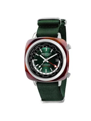 Briston Clubmaster Traveler Worldtime Automatic British Green Sunray 42mm