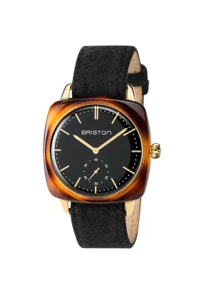 Briston Clubmaster Vintage Acetate Small Second Gold Black Dial And Yellow Gold 40mm
