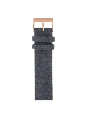 Briston Leather Flannel Strap Grey Rose Gold 20mm