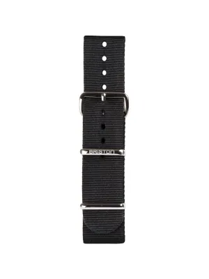 Briston Nato Strap Black Polished Steel 20mm